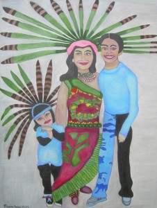 Aztec Flair.................... (acrylic on canvas 30" X 40")