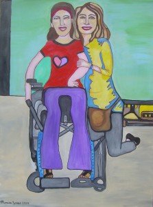 Lexi and Liz...................................(acrylic on canvas 30" X 40")   