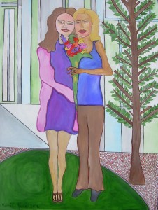 Lucy and Charlotte (acrylic on canvas 30" X 40") 