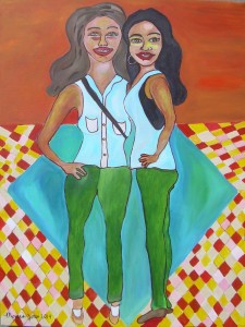 It's Fun To Be Out With Mom (acrylic on canvas 30" X 40")