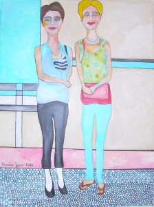 We Are Just Like Sisters (acrylic on canvas 30" X 40")